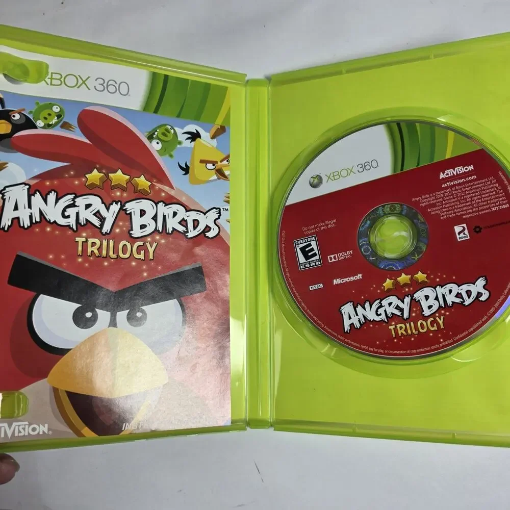 Angry Birds Trilogy Xbox 360 Complete CIB Kinect Compatible Activision 2012